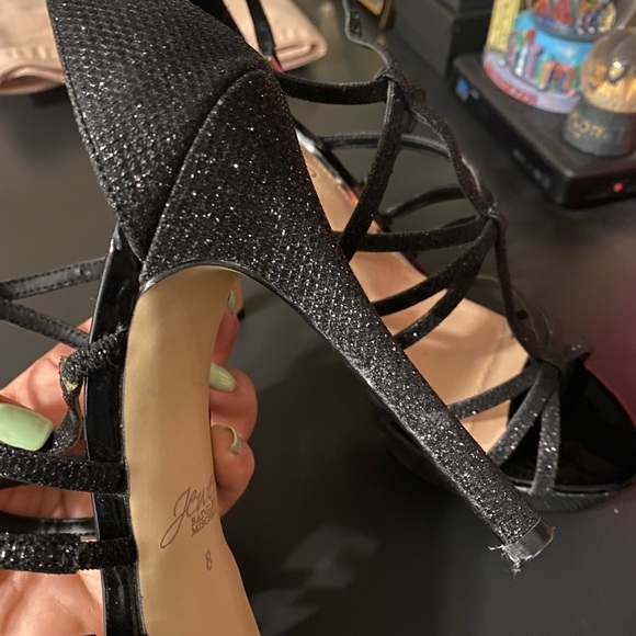 Jewel Badgley Mischka Taura Glitter Heels - Picture 9 of 11